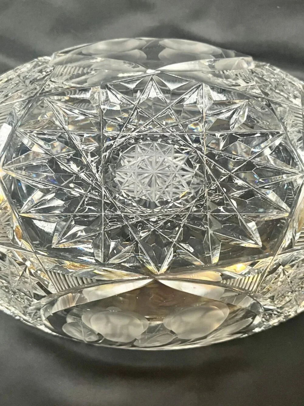 Antique American Brilliant Period Cut Crystal Fruit or Centerpiece Bowl